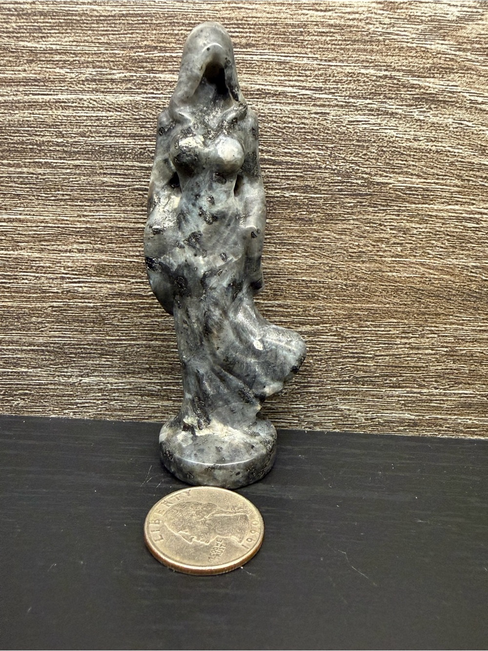 Larvikite The Morrigan Crystal Carving